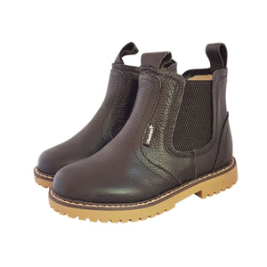 2FeetTall | Children's black leather Angus boots