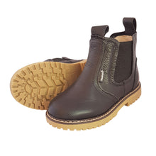 Load image into Gallery viewer, 2FeetTall | Children&#39;s black leather Angus boots side on