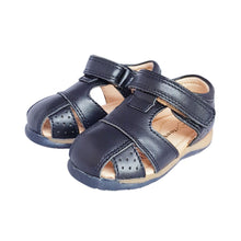 Load image into Gallery viewer, 2FeetTall | Navy leather Toddler Sandal