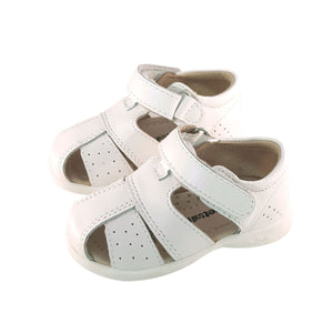 2FeetTall | White leather Toddler Sandal